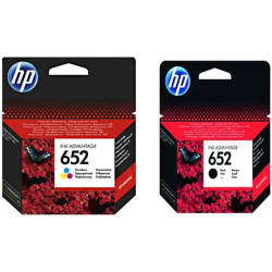 Hp F6v24ae 652 Black Ink Cartridges, 2 Pieces And Hp F6v25ae 652 Tri Color Ink Cartridge Hp F6v24ae 652 Black Ink Cartridges, 2 Pieces And Hp F6v25ae 652 Tri Color Ink Cartridge