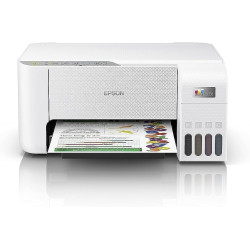 Epson EcoTank L3256 Home ink tank printer A4, colour, 3 in 1 with WiFi and SmartPanel App connectivity, White, Compact