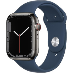 Apple Watch Series 7 (GPS + Cellular, 45mm) Smart watch - Graphite Stainless Steel Case with Abyss Blue Sport Band - Regular. Fitness Tracker, Blood Oxygen & ECG Apps, Water Resistant Apple Watch Series 7 (GPS + Cellular, 45mm) Smart watch - Graphite Stainless Steel Case with Abyss Blue Sport Band - Regular. Fitness Tracker, Blood Oxygen & ECG Apps, Water Resistant