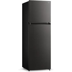 Midea 390L Gross Top Mount Double Door Refrigerator MDRT390MTE28 2 Doors Frost Free Fridge Freezer with Smart Sensor & Humidity Control, Active-C Fresh, Multi-Air Flow, Electronic Control Dark Silver