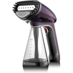 Black & Decker Portable Garment Steamer With Universal Bottle Adaptor 1500W Dark Purple HST1500-B5