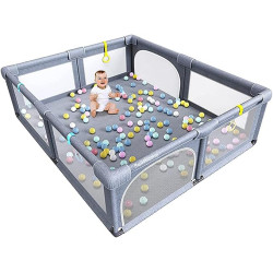 Baby Playpen, Playpen fance for Toddlers, Extra Large Baby Playard with Gate, 150*180 cm Infant Safety Activity Center, Sturdy Playpen with Anti-Slip Base, Children's Fences Packable & Portable Baby Playpen, Playpen fance for Toddlers, Extra Large Baby Playard with Gate, 150*180 cm Infant Safety Activity Center, Sturdy Playpen with Anti-Slip Base, Children's Fences Packable & Portable