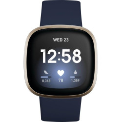 Fitbit FB511GLNV Versa 3 Fitness Smartwatch Midnight/Soft Gold Fitbit FB511GLNV Versa 3 Fitness Smartwatch Midnight/Soft Gold