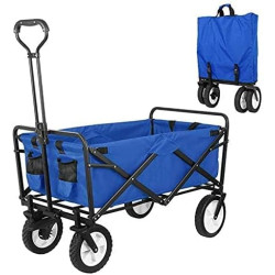 Garden Cart Folding Wagon Foldable Heavy Duty Outdoor Trolley Utility Transport Cart 80kg Max Load, for Outdoor/Festivals/Camping, Blue Garden Cart Folding Wagon Foldable Heavy Duty Outdoor Trolley Utility Transport Cart 80kg Max Load, for Outdoor/Festivals/Camping, Blue