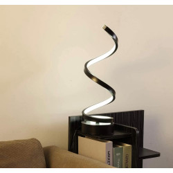 HOCC Spiral LED Table Lamp, Curved LED Desk Lamp, Contemporary Minimalist Lighting Design, Warm White Light, Smart Acrylic Perfect Material for Bedroom Living Room (Black) HOCC Spiral LED Table Lamp, Curved LED Desk Lamp, Contemporary Minimalist Lighting Design, Warm White Light, Smart Acrylic Perfect Material for Bedroom Living Room (Black)
