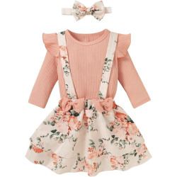 Baby Girl Clothes Daddys Little Sister Cute Bodysuit Newborn First Birthday Summer Outfits Coming Home Photography Clothing Toddler Dress Infant Ruffle Romper With Headband For 18 & 0-3 & 12 Month